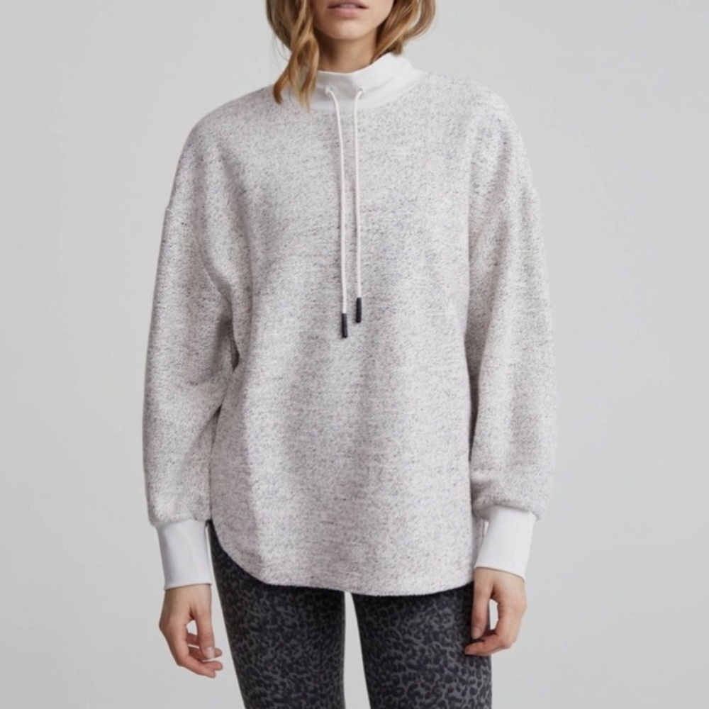 VARLEY Sullivan Ivory Marl Sweatshirt Size Small